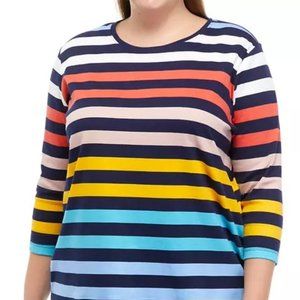 Kim Rogers® Plus Size Yarn Dye Top